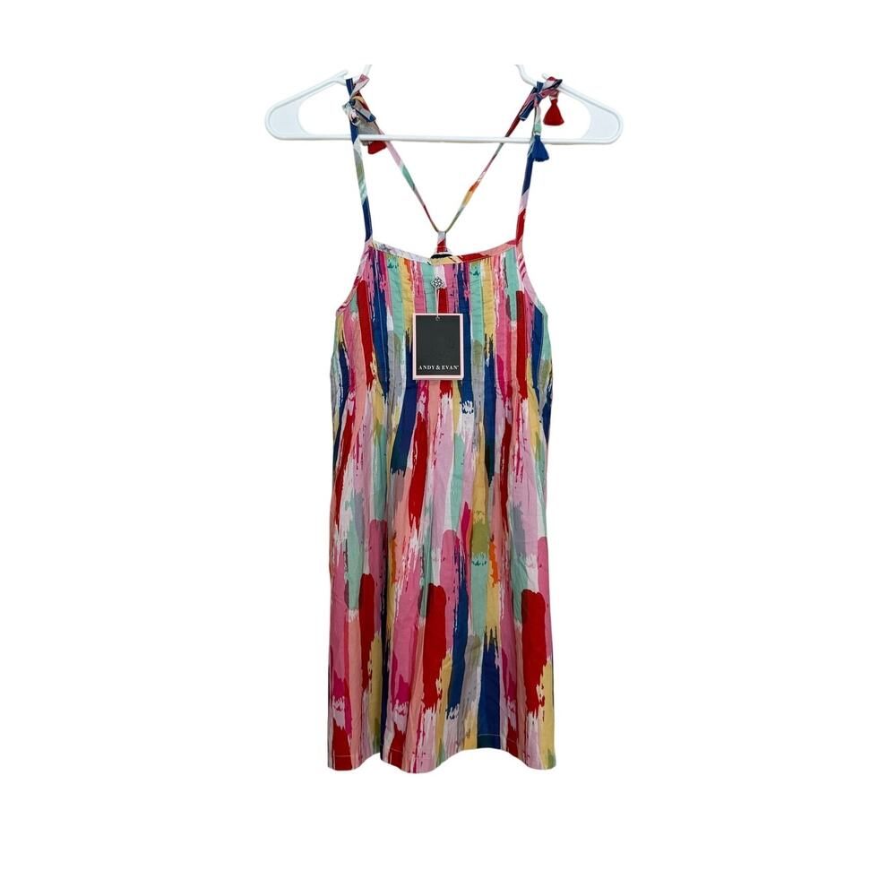 New Andy & Evan Dress Crossback Dress - Multicolor - Size 5Y